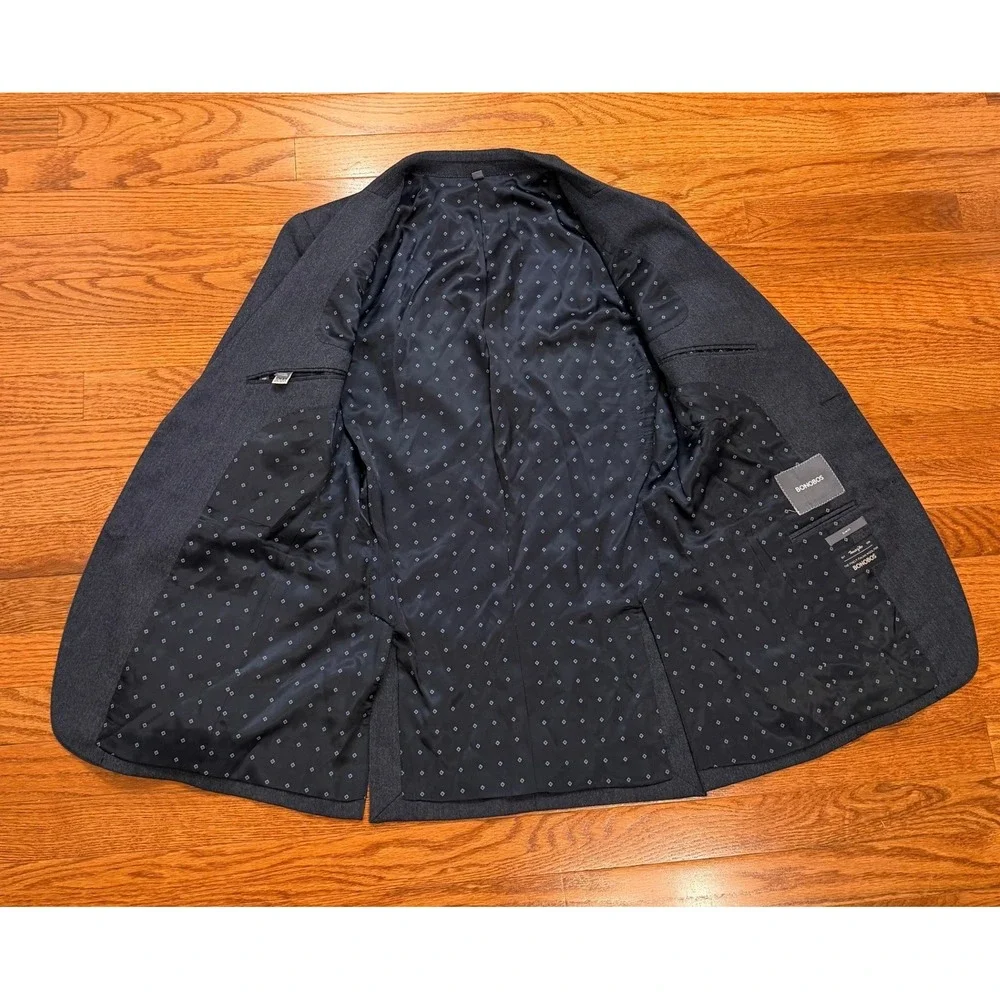 Bonobos Marzotto Italian Wool Blazer Jacket Mens 38R Blue Stretch Slim Fit